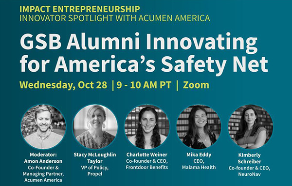GSB Alumni Innovating for America's Safety Net